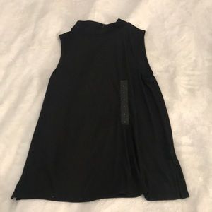 Black mock neck tank top